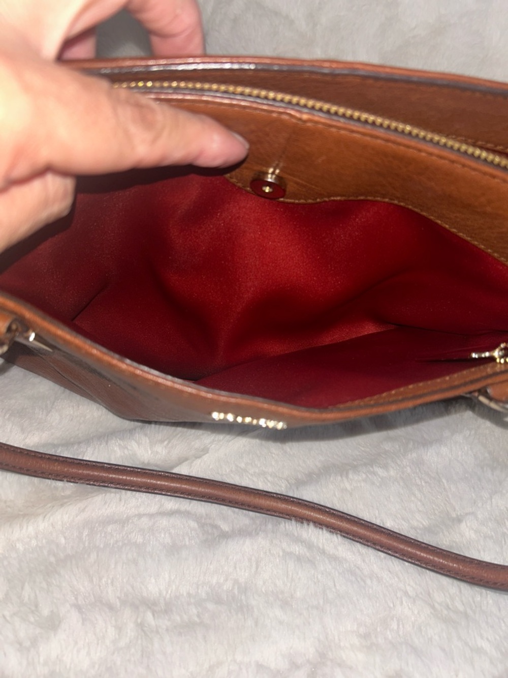 Coach Chestnut Brown Leather Shoulder Bag with Signature Tag 25161 - Picture 12 of 15